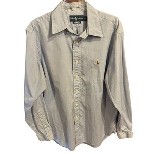 Ralph Lauren polo emblem button down long sleeve shirt 16.5 x 34. - 35